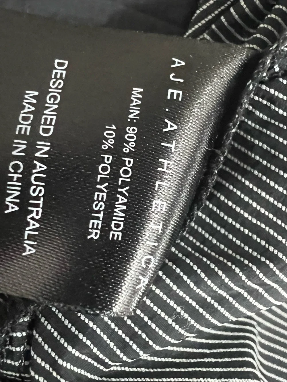 AJE NWT Black Belted Rip Stop Pant 502